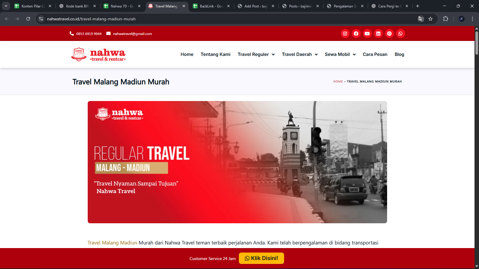 Nikmati Perjalanan Lancar dari Malang ke Madiun dengan Layanan Terpercaya