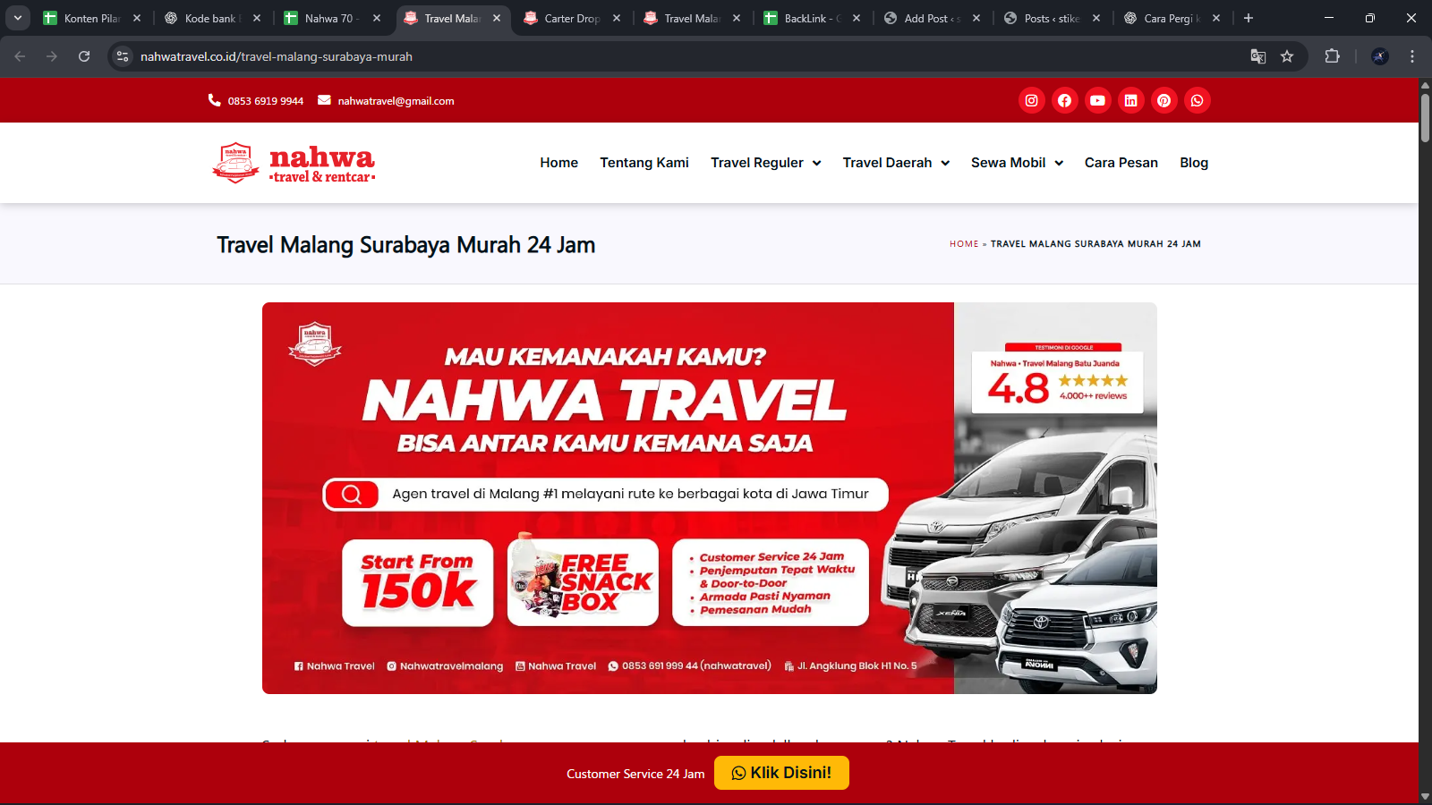 Rekomendasi Layanan Antar Jemput Terbaik dari Malang Menuju Surabaya